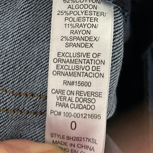 DEMOCRACY NWT Sky Rise Absolution Wide Leg Cargo Dark Indigo Wash Jeans Size 0 - Picture 12 of 14